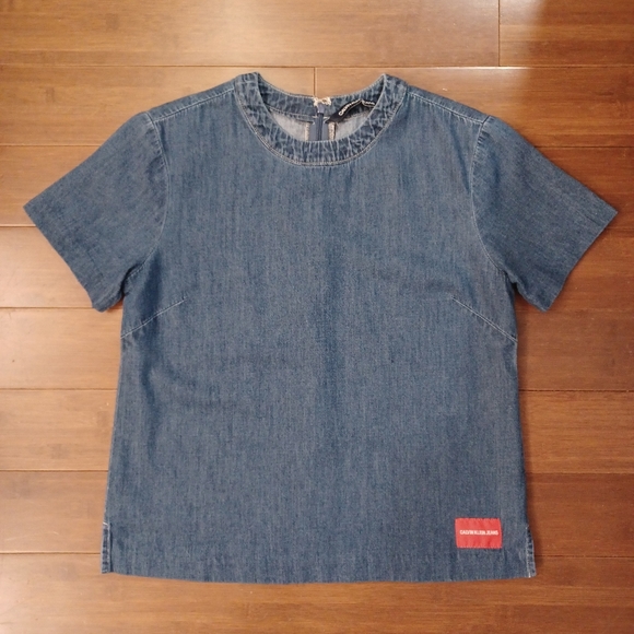 Calvin Klein Y2K denim top - Picture 1 of 13